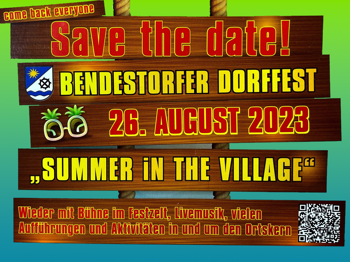 Flyer Bendestorfer Dorffest